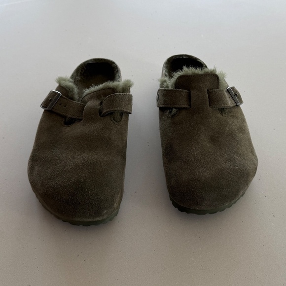 Birkenstock - Boston Shearling - Suede Leather - Thyme - US Men’s 13 - 46 - Picture 9 of 9